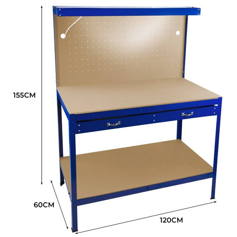 Raven Q Rax 3 11 X 1 11 Not Applicable Workbench With Pegboard Drawer Light Classic 4