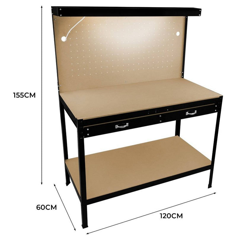 Raven Q Rax 3 11 X 1 11 Not Applicable Workbench With Pegboard Drawer Light Classic 3