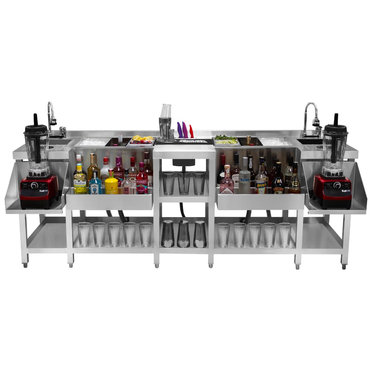 Compact Twin Cocktail Bar Station