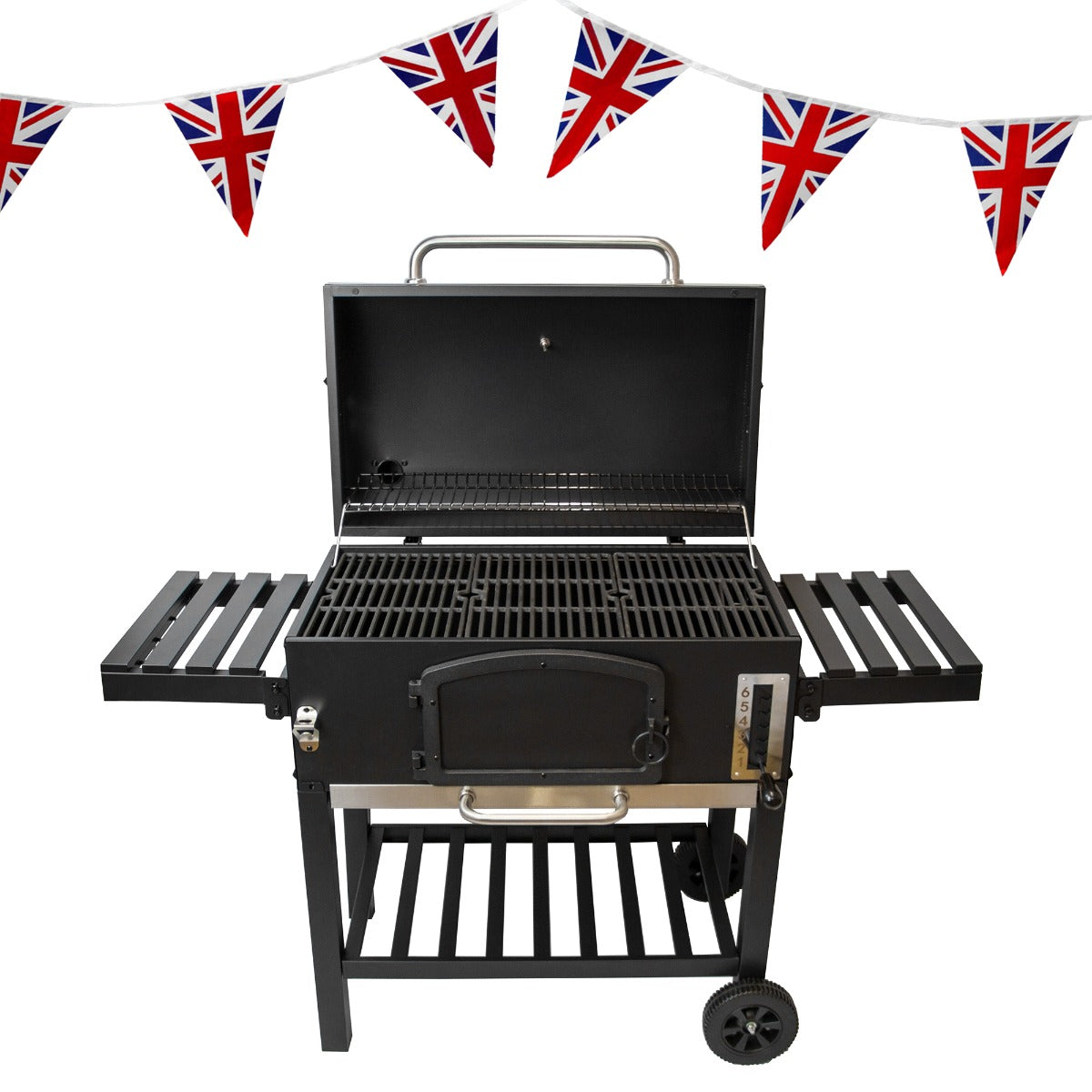 XXL BBQ Smoker Grill & Union Jack Bunting