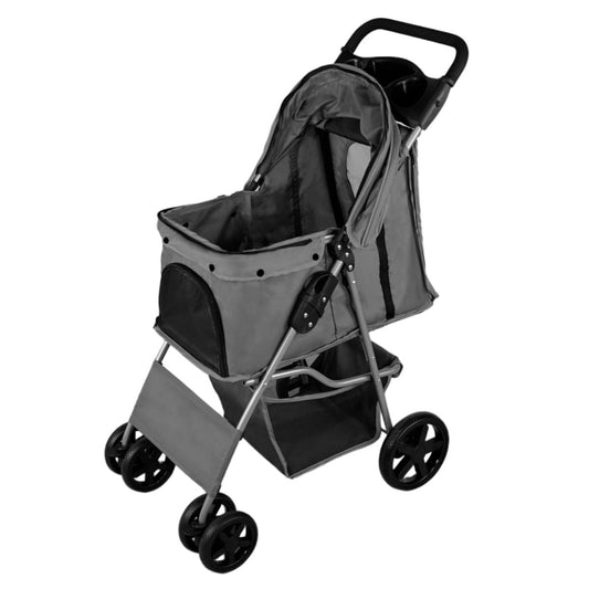 Pet Stroller with Rain Cover  to  Grey