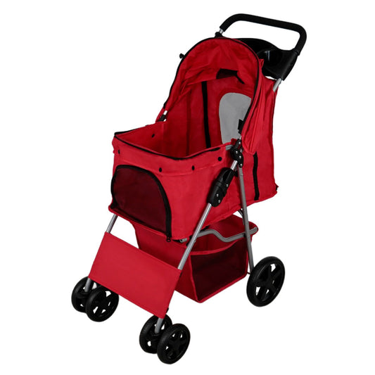 Pet Stroller with Rain Cover  to  Red