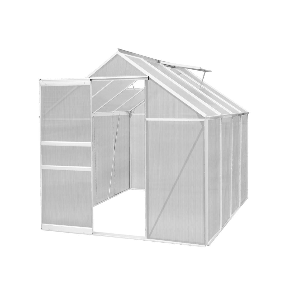 Polycarbonate Greenhouse 6ft x 8ft  to  Silver