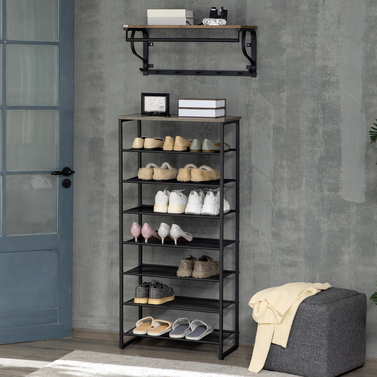 Homcom 8-Tier Shoe Rack