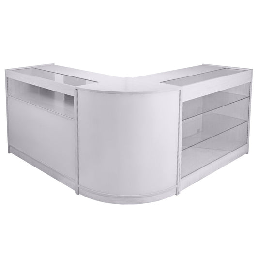 Taurus Brilliant White Shop Counter & Retail Display Set