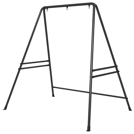 Hammock Chair Stand, Hanging Heavy Duty Metal Frame Hammock Stand for Hanging Hammock Air Porch Swing Chair, Egg Chair, Black-0