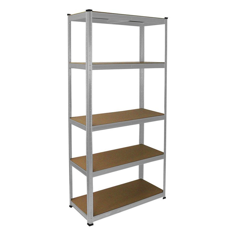 Galvanised Steel & MDF Shelving Units 180cm - Silver Set of Three E-Rax 90cm by Raven