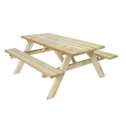 Fold Up Picnic Table - 6 Seat Green Tint by EKJU