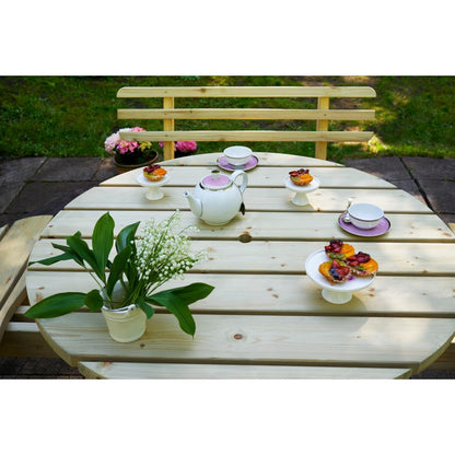 Relaxing Picnic Table - 8 Seat Green Tint by EKJU