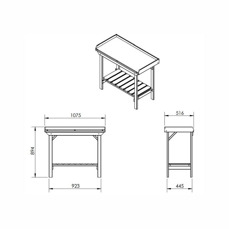 Traditional Potting Table - Brown by EKJU