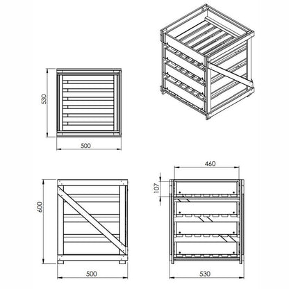 Four Drawer Potting Table - Brown by EKJU