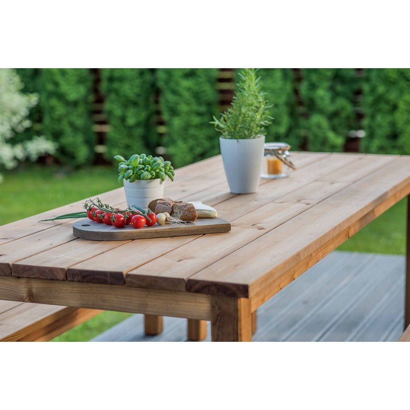 Cesis Picnic Table - 6 Seat Brown by EKJU