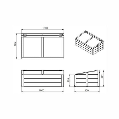 Raised Bed Greenhouse - Green Tint by EKJU