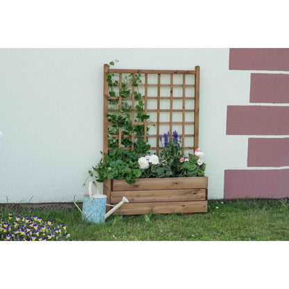 Flower Box Planter Trellis - Brown by EKJU