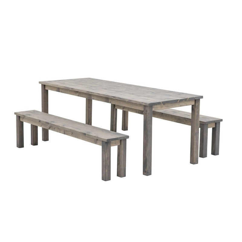 Cesis Picnic Table - 6 Seat Grey by EKJU