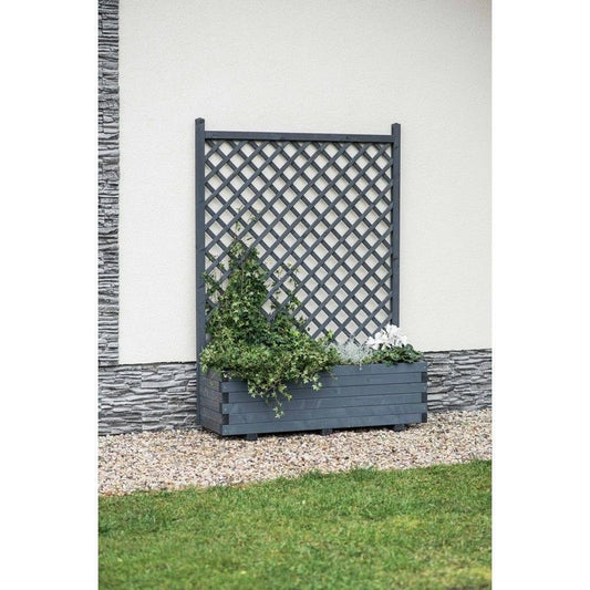 Flower Box Planter Trellis - Charcoal by EKJU