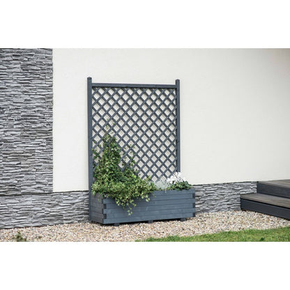 Flower Box Planter Trellis - Charcoal by EKJU