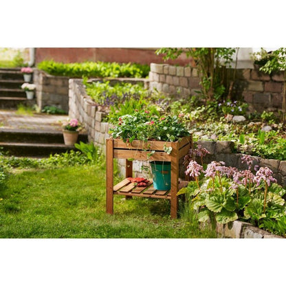 Four Section Raised Planter - Brown by EKJU