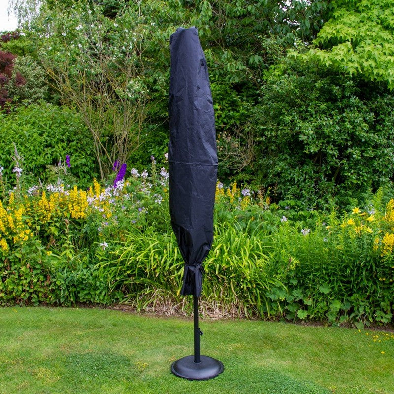 Solar LED Tilt Garden Parasol by Raven - 2.7M Beige