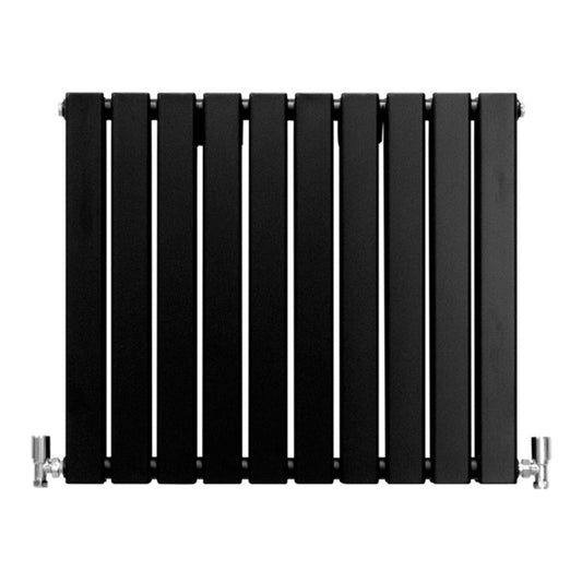 Designer Flat Panel Radiators Matte Black 600mm x 700mm