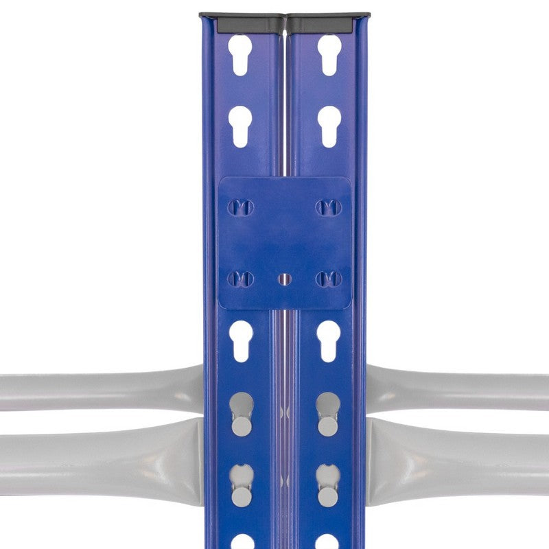 Steel & MDF Shelving Unit 185cm - Blue T-Rax Tyre Racking 180cm by Raven