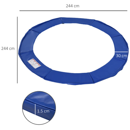 Homcom ?244cm Trampoline Pad Pads Replacement Safety Surround Pads Padding - 8ft Blue