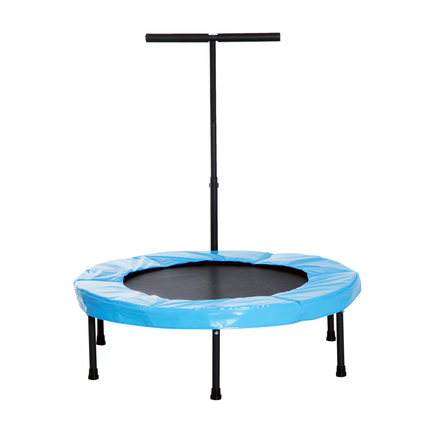 Homcom Trampoline Rebounder w/ Adjustable Handle for Children and Adults Blue