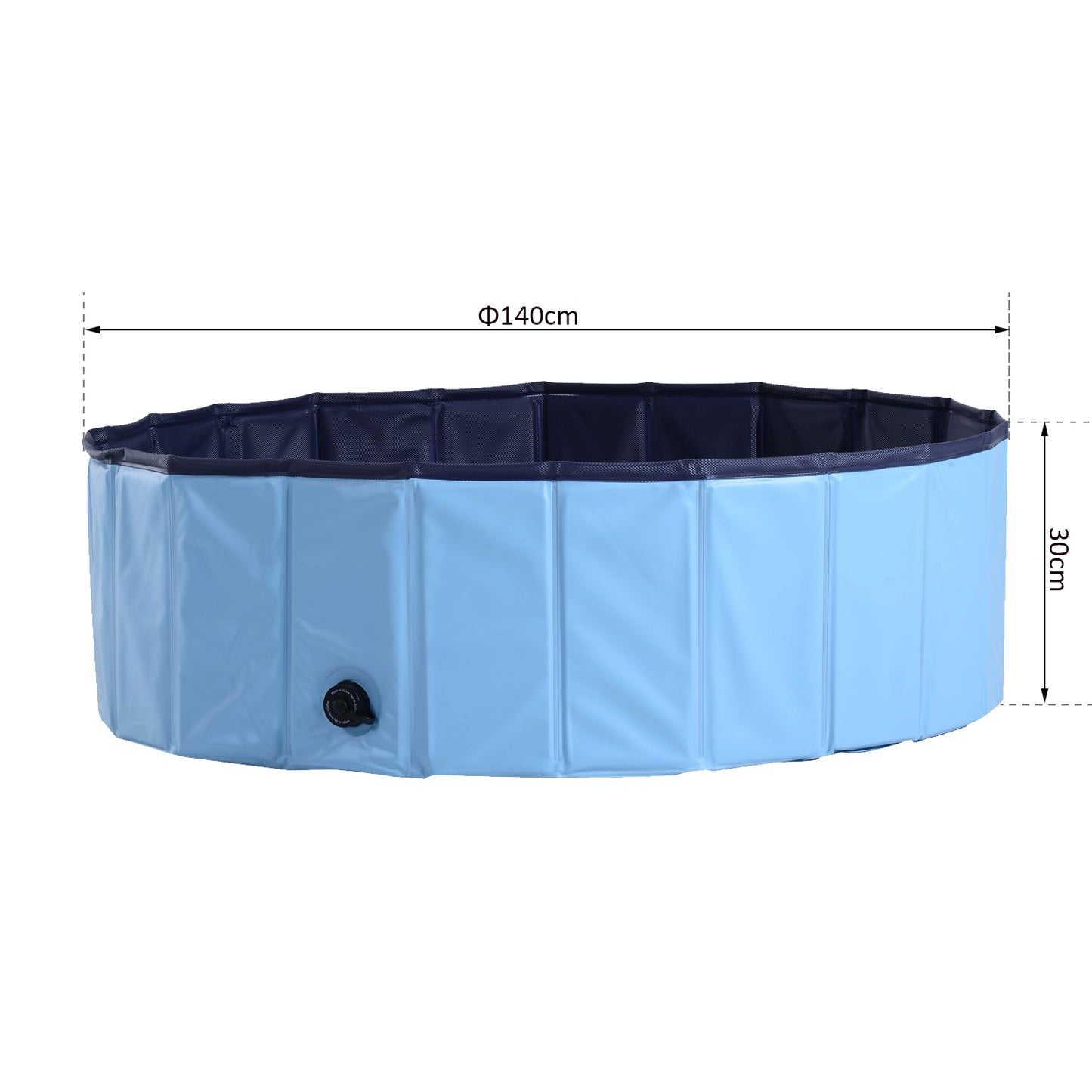 PawHut ?140 x 30H cm Pet Swimming Pool-Blue