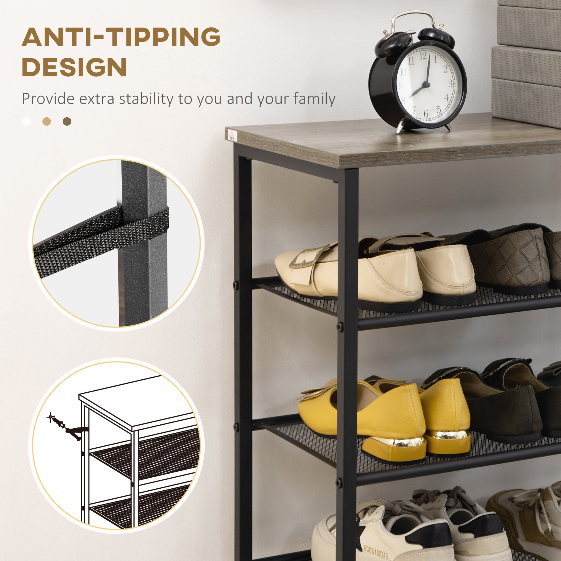 Homcom 8-Tier Shoe Rack