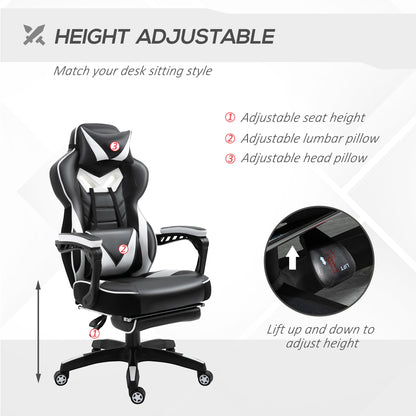 Vinsetto Racing Gaming Chair with Footrest