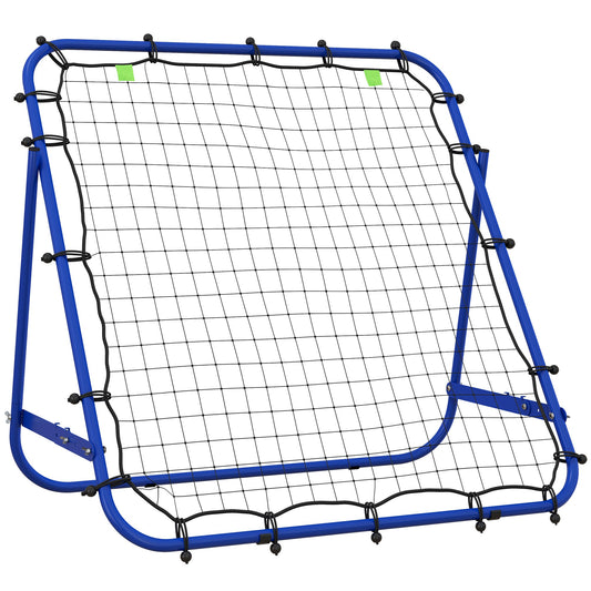 Adjustable Rebounder Net Kickback Target Goal for Teens Adults Training, Blue-0