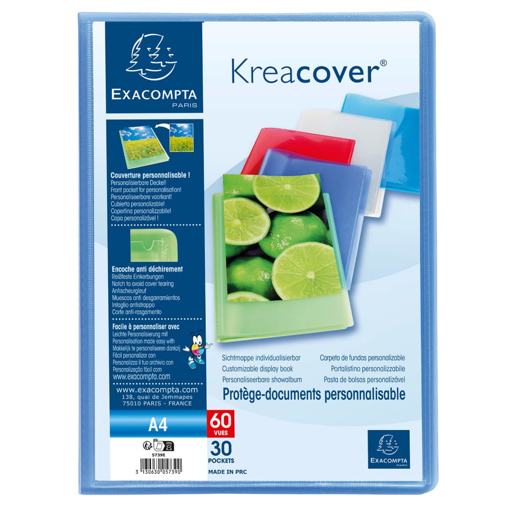 Exacompta Display Books Kreacover A4 30 Pockets PP 12 pcs