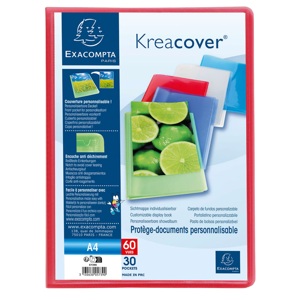 Exacompta Display Books Kreacover A4 30 Pockets PP 12 pcs