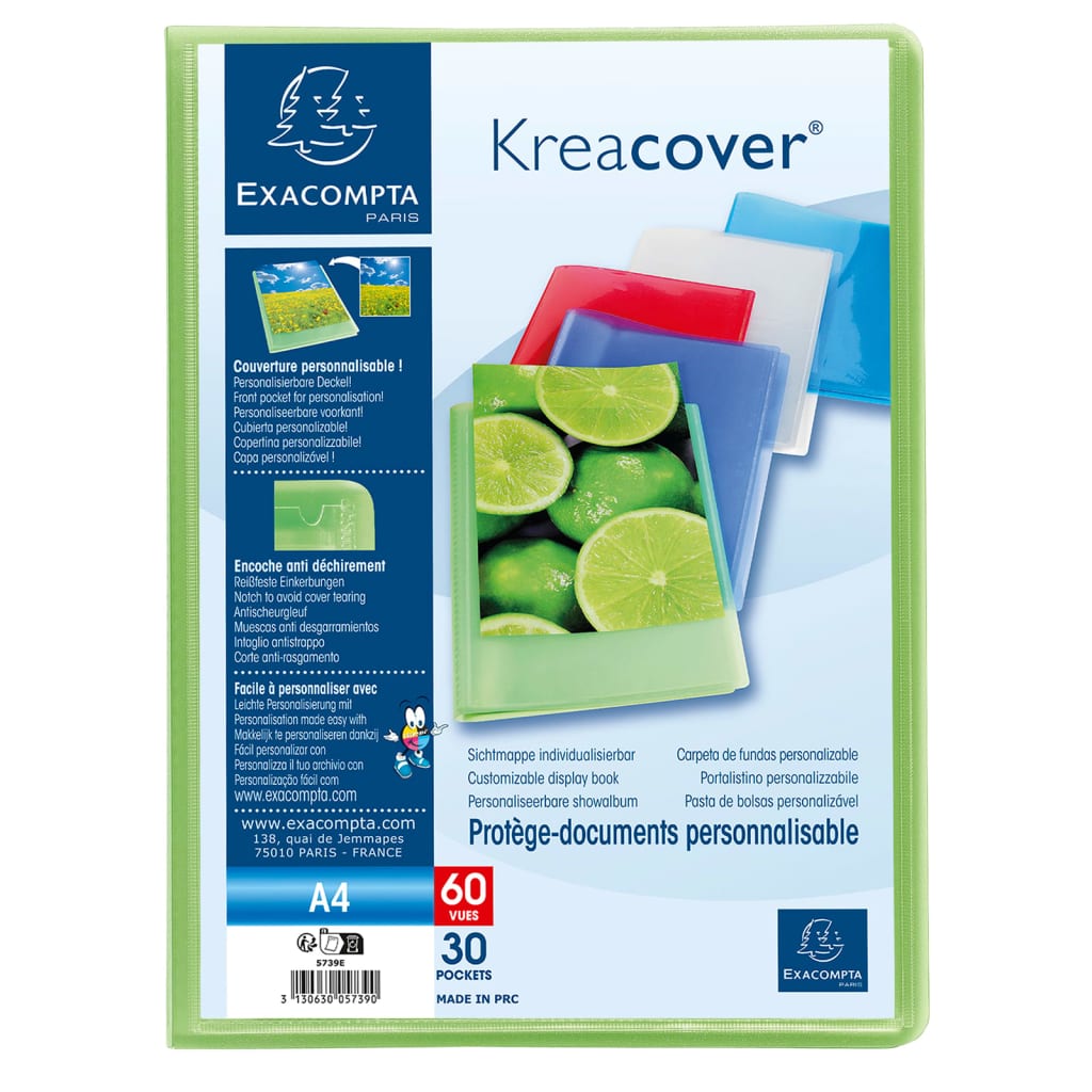 Exacompta Display Books Kreacover A4 30 Pockets PP 12 pcs