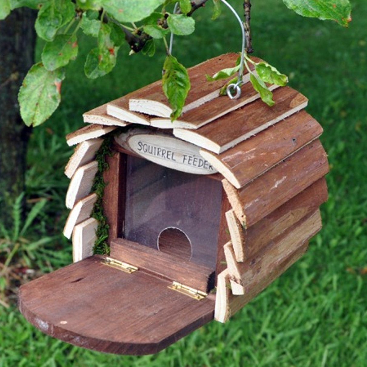 Wooden Squirrel Feeder