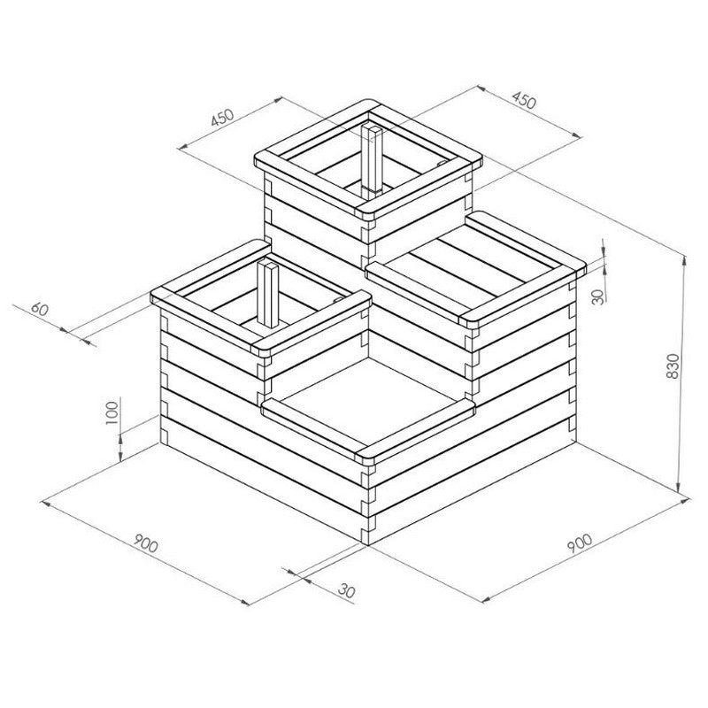 4 Tier Garden Planter by Zest