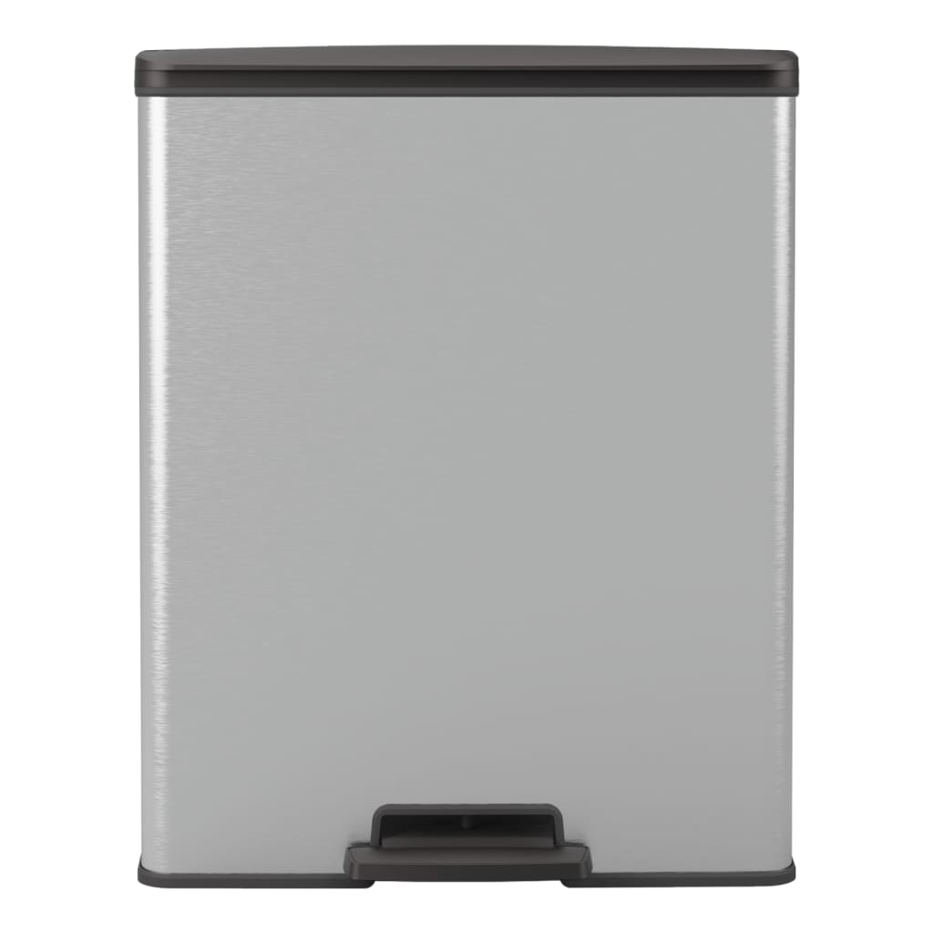 Curver Pedal Bin Deco Rectangular 65L Silver