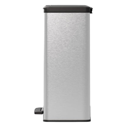 Curver Pedal Bin Deco Rectangular 65L Silver