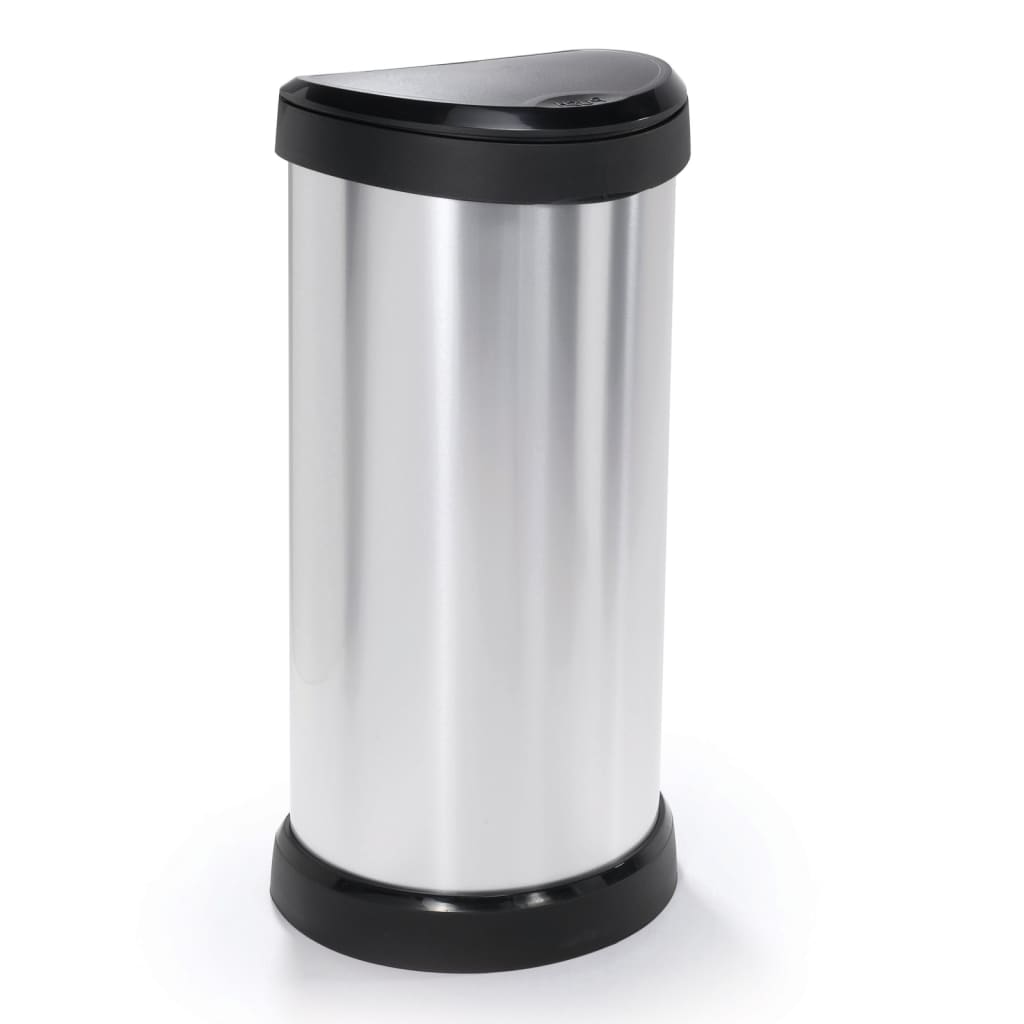 Curver Pedal Bin Deco Oval 40L Silver