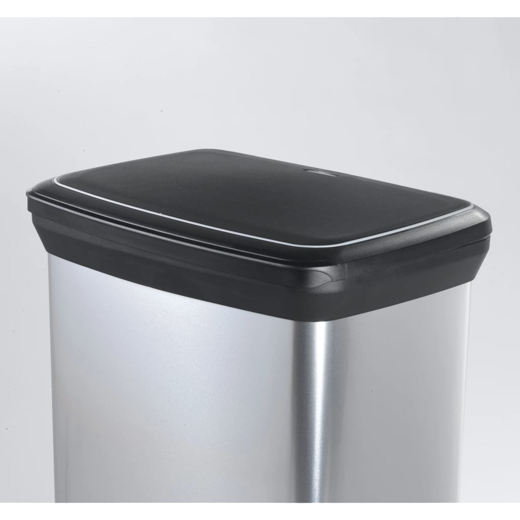 Curver Pedal Bin Deco Rectangular 50L Silver