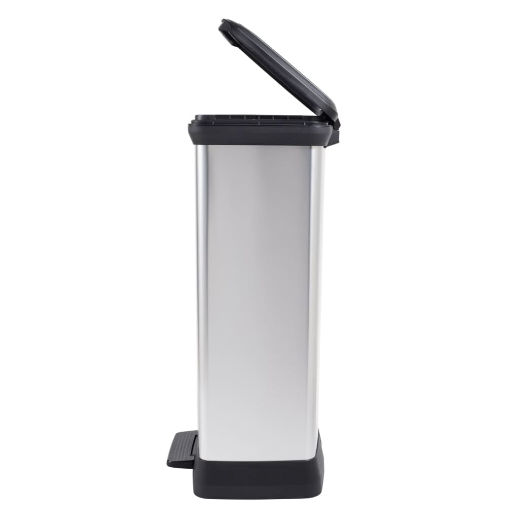 Curver Pedal Bin Deco 50 L Silver