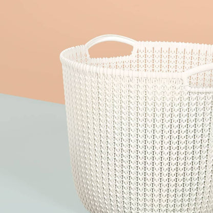 Curver Storage Basket Knit Round L 30L Creamy White