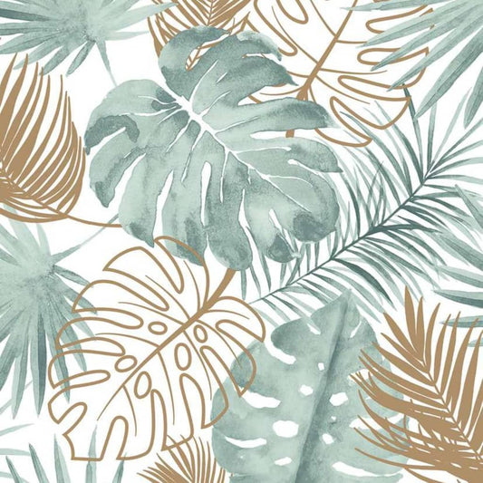 DUTCH WALLCOVERINGS Wallpaper Monstera Leaves Green