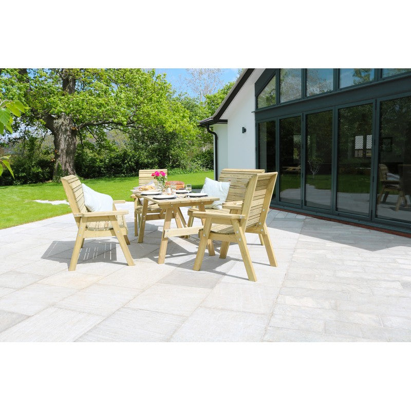 Freya Garden Furniture Set by Zest - 6 Seats - Croft Home & Garden