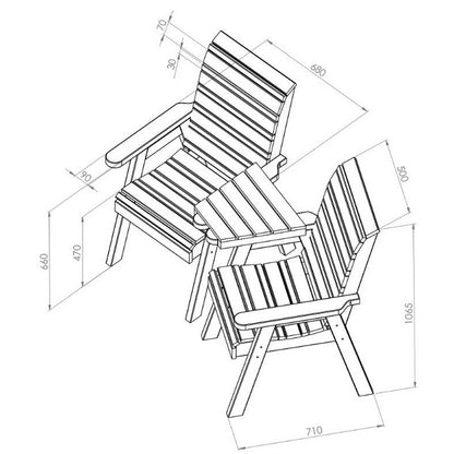 Freya Garden Tete a Tete by Zest - 2 Seats