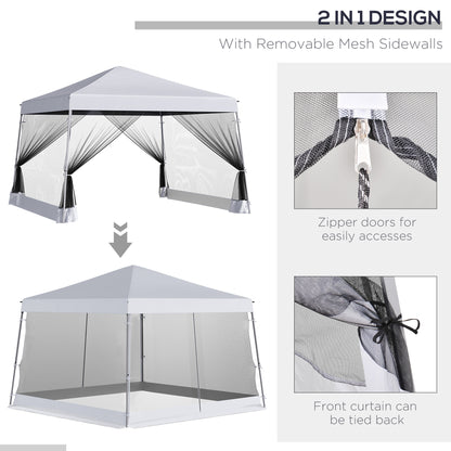 Outsunny Outdoor Garden Pop-up Gazebo Canopy Tent Sun Shade Event Shelter Folding with Adjustable Height