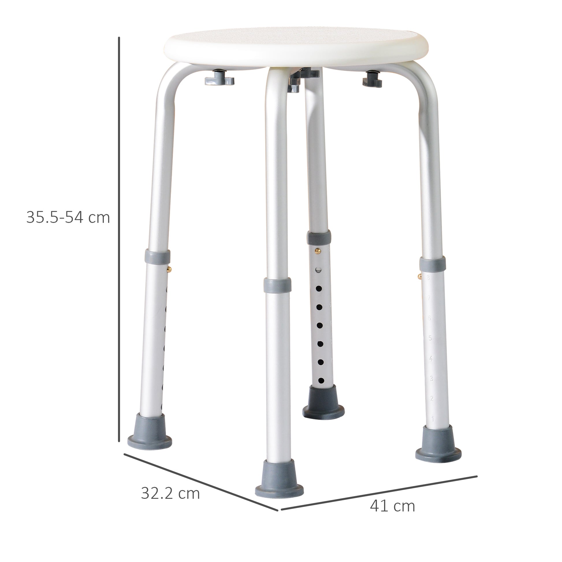 Homcom Adjustable Non-Slip Shower and Bath Stool