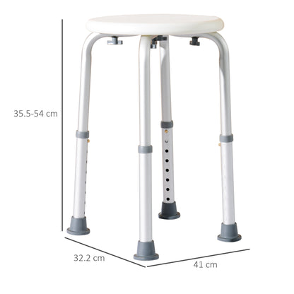 Homcom Adjustable Non-Slip Shower and Bath Stool