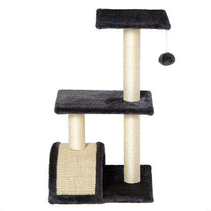 PawHut Cat tree Tower 72cm Climbing Activity Centre Kitten-Grey