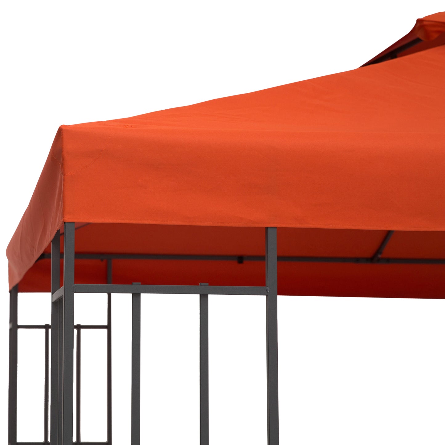 Outsunny Gazebo Replacement Canopy 3x3 m-Rusty Red